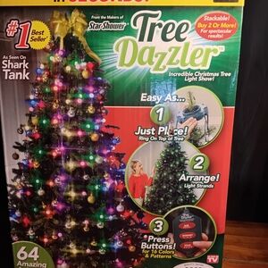Star Shower Tree Dazzler Holiday String Lights - Multicolor
